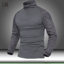 Мужская Военная тактическая футболка с длинным рукавом SWAT Soldiers Combat T Shirt Airsoft одежда Мужская Американская армейская рубашка Мужская дышащая футболка