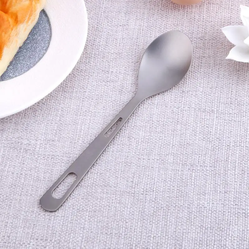 Titanio ultraligero al aire libre cuchillería cuchara Tenedores Spork Vajilla con bolsa/Viajes/senderismo/camping cubiertos Utensilios 1 unids