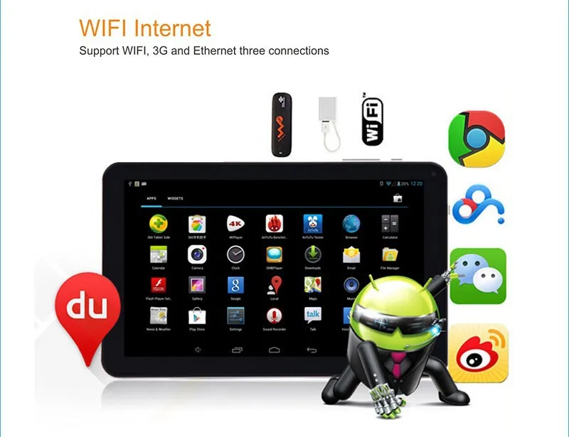 Boda 10," дюймовый четырехъядерный емкостный wifi Android 4.4.2 KITKAT планшет Allwinner PC