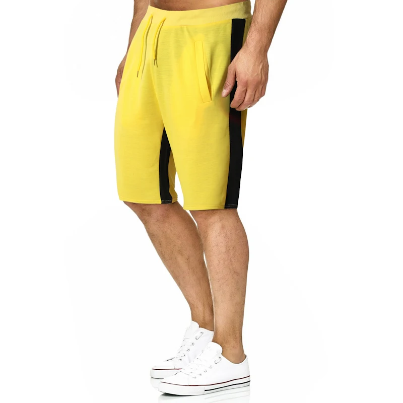 Мужские новые летние свободные модные Повседневный для шутника спортивные пятиминутные брюки однотонная, с приметанными оборками