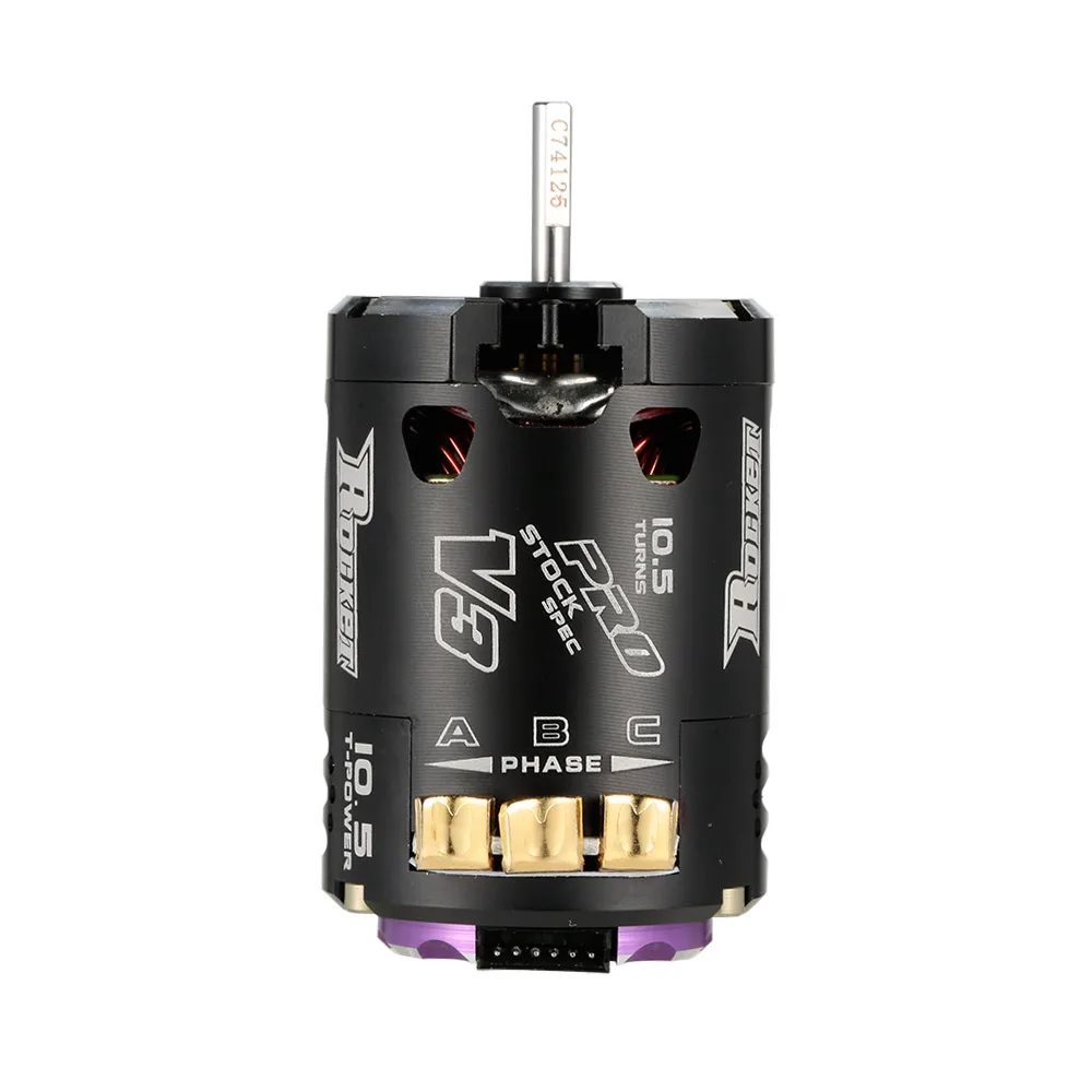 

RC Car Motor Brushless Rocket V3 540 10.5T Sensored Brushless SPEC Servo Motor Black for 1/10 RC Racing Car Truck