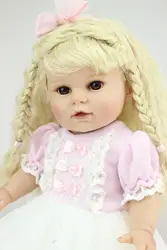 16 дюймов 40 см девочка куклы для продажи детские игрушки длинные волосы милые девочки реалистичные boneca reborn американские детские игрушки