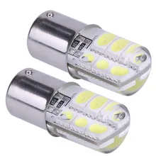 2pcs Car 1156 Ba15s p21w Led Parking Lamp Ba15s 1156 5050 SMD Red Brake Turn Signal Light Led Bulb Crystal Auto Styling