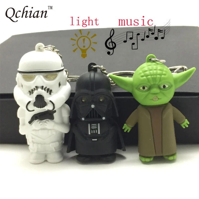 

Key Chain Of Star Wars I Original Force Awakens LED Flashlight Keychain Darth Vader Anakin Skywalker Character Pawn Key Ring