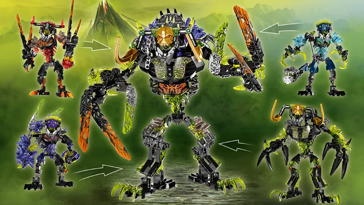 KSZ 613-4 Биохимический воин Bionicle Qurke Beast строительный блок кирпичи Игрушка совместима с 71315 Bionicle