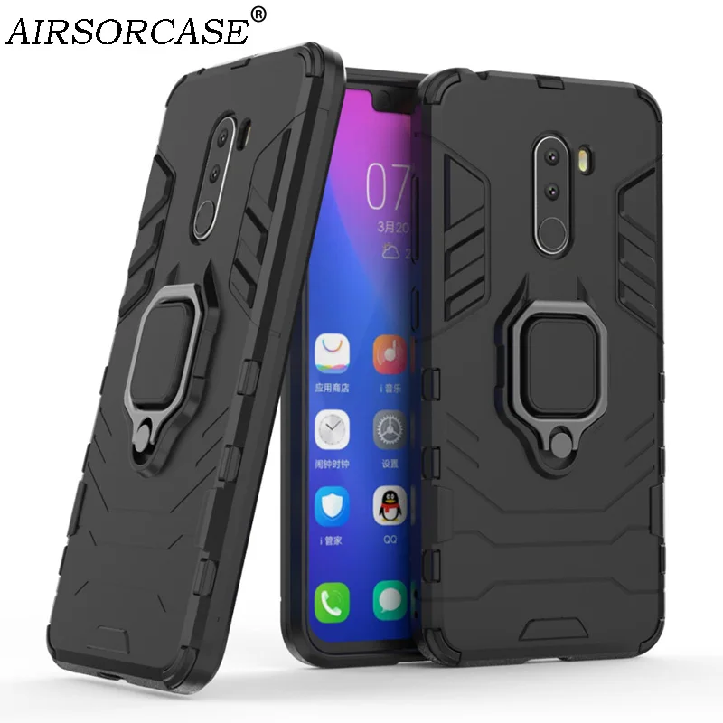 

Luxury Ring Cover for Xiaomi Mi 8 9 SE CC9 CC9e A3 Lite 9T K20 Pro Poco F1 Case Hard PC TPU Cover Redmi Note 8 Pro 7 6 7A Cases