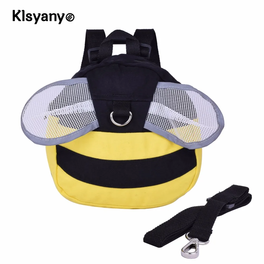 

Klsyanyo Bee Style Baby Toddler Backpack Bag Rucksack for School Travelling Shopping with Walking Safety Harness Rein Belt
