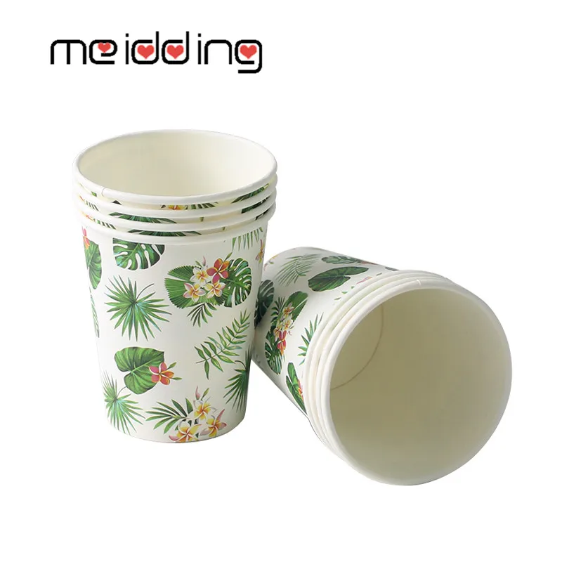

2019 Fashion "ALOHA" Cups Hawaii Kids Birthday Decoration Tropical Wedding Flamingo Pineapple Luau Party Tableware Cups Supplies