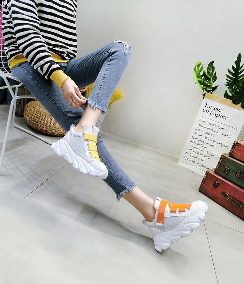 Günstig 2019 plattform Turnschuhe Frauen Atmungsaktives Mesh Mode Chunky Turnschuhe für Frauen Korb Femme Frauen Luxus Designer Turnschuhe