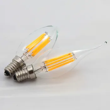 

New Design 2W 4W 6W E14 AC110V-240V E14 Dimmable LED Filament Candle Bulbs 360 Degree Led Bulb Light Lamp Free Shipping