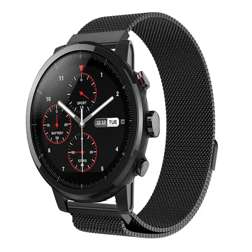 

SIKAI 22mm Universal Milanese Watch Band Bracelet For Huami Amazfit Stratos 2/2S Smart Watch Band Strap 22mm Watch Bracelet