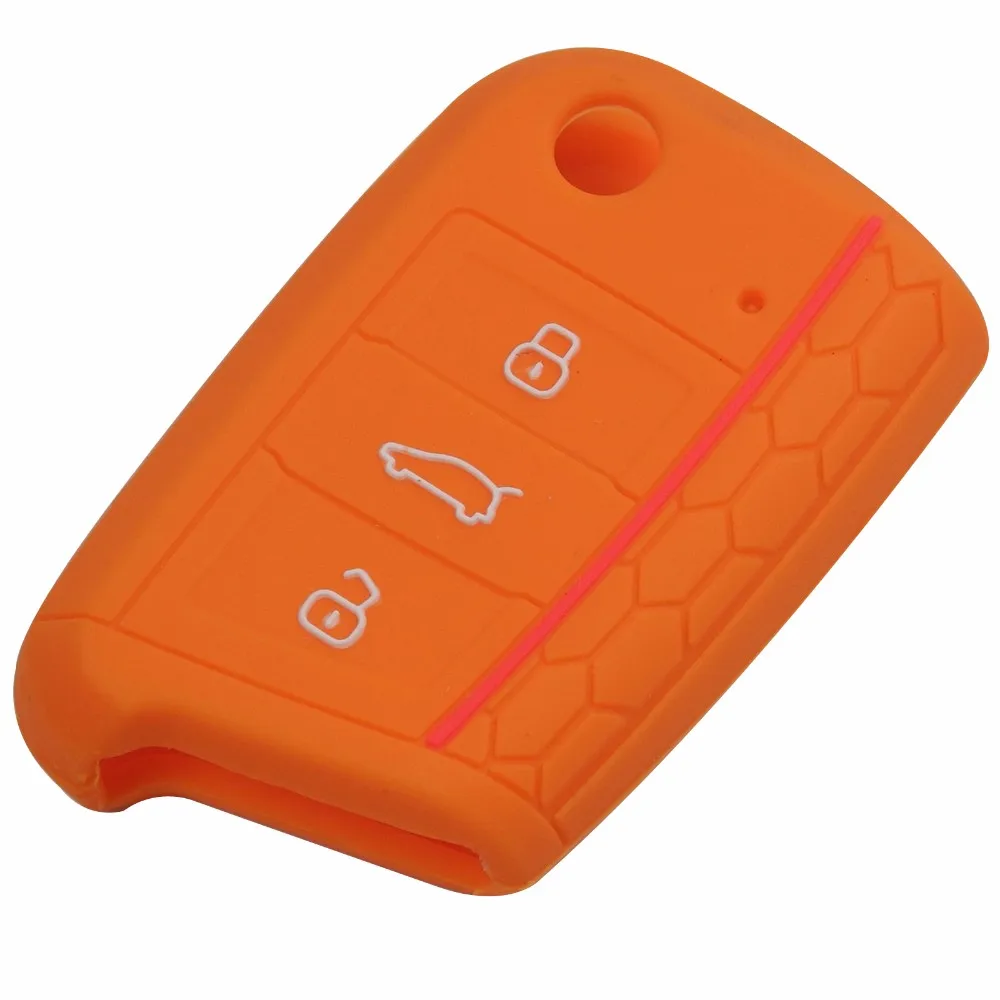 Keyforkess Chiave Cassa Chiave Del Sacchetto Chiave Della Copertura Per VW Golf 7 mk7 Skoda Octavia A7 Nuovo Polo Chiave Del Silicone Portect caso di Accessori Per Auto 16 aeProduct.getSubject()