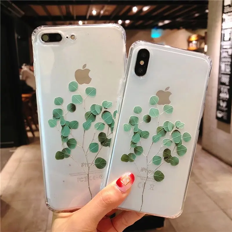 NYFundas For iphone 8plus 7 6 6S Plus X Case Ultra Thin Fashion Crystal Clear Shockproof Bumper Small fresh Back Cover Accessory (7)