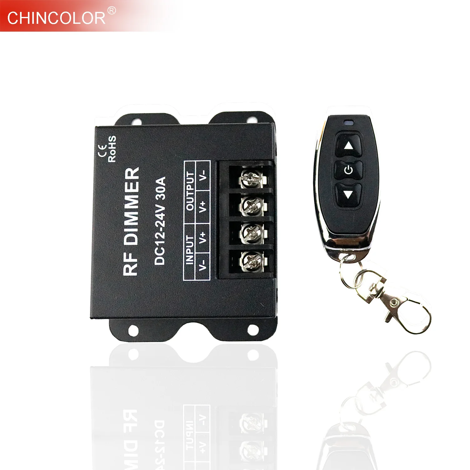 Wireless LED Dimmer With Remote Controller RF DC 12V- 24V 30A 360W 720W For 5050 3528 Single Color Strip Lights Fast Ship JQ | Лампы и