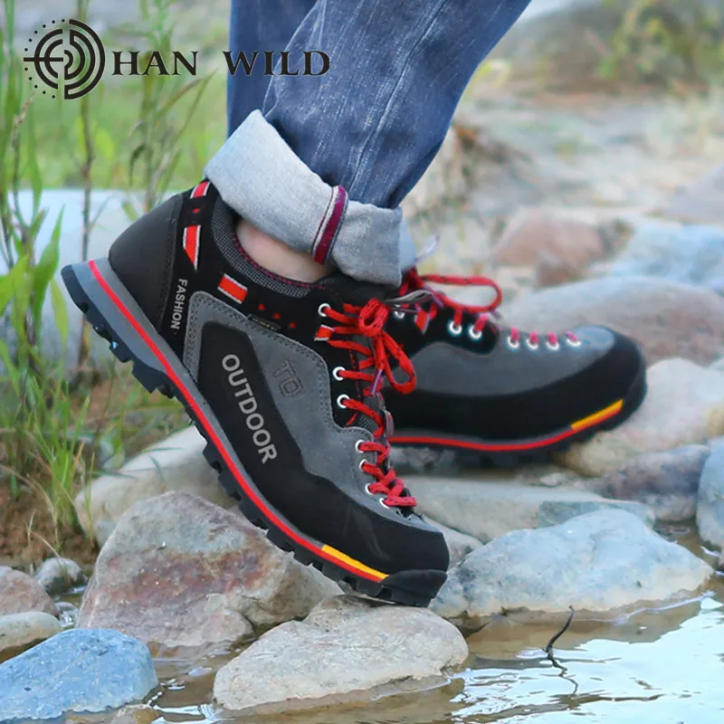 

Waterproof Men Safety Work Flat Shoes Suede Mountain Climbing Shoes Quality Trekking Shoes Breathable Hunting Boots