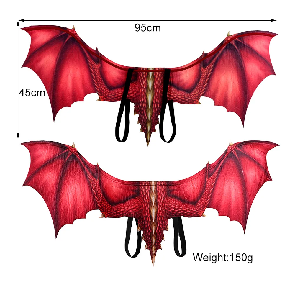 

2019 Adult Boy and Girl New Year Decoration Carnival Party Animal Costume Dragon Cosplay Costumes Masquerade Face Mask and Wings