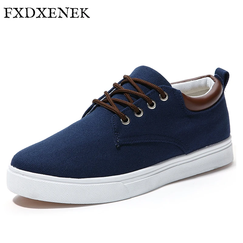 

FXDXENEK New Arrival Autumn Winter Comfortable Casual Shoes Mens Canvas Shoes For Men Lace-Up Brand Fashion Flat Loafers Shoes