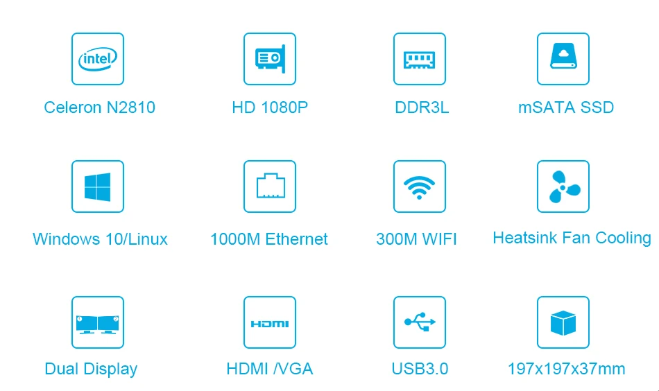 X26 пластиковый модуль Мини ПК Celeron N2810 Windows 7 неттоп Wi-Fi Hdmi VGA офисный компьютер настольный ТВ коробка Мини компьютер