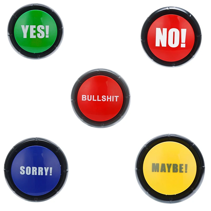 Bullshit Button Yes No Sorry Maybe Sound Effect Prank Event Home Party
