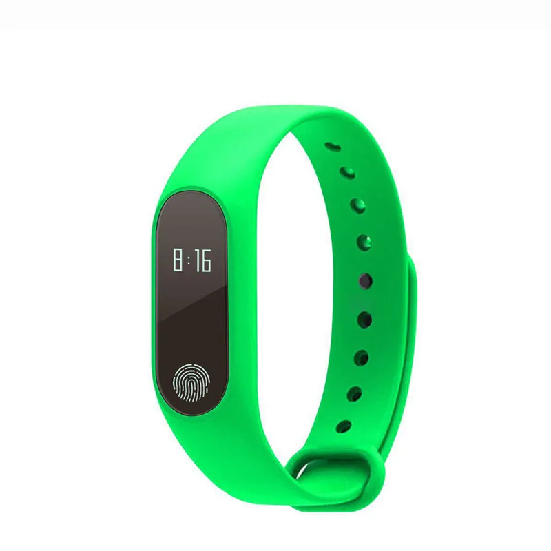 M2 смарт-измеритель сердечного ритма Bluetooth 4,0 Smartband и монитор сна - Цвет: Зеленый