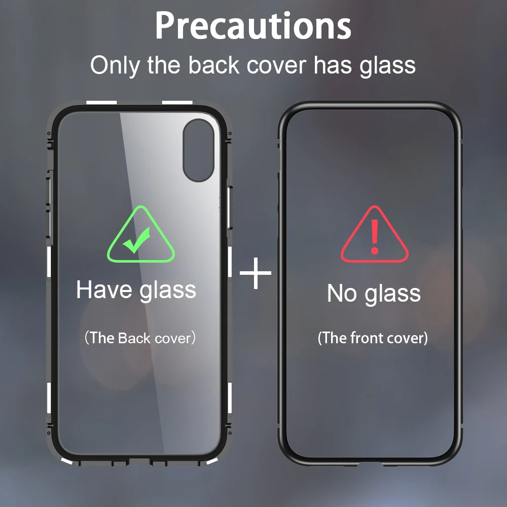 CASEIER-Ultra-Magnetic-Phone-Case-For-iPhone-X-7-8-9H-Tempered-Glass-Cover-For-iPhone (8)