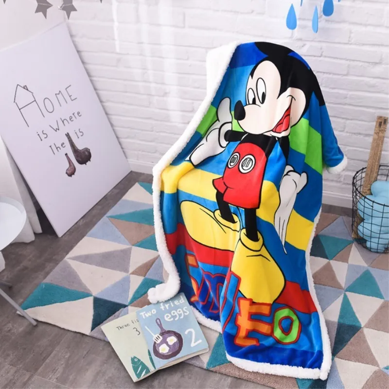 

Cute Red Minnie Mouse Winnie Sherpa Backing 100x140cm Thick Blanket Throw for Baby Kids on Bed Crib/Sofa Winter Autumn Blanket