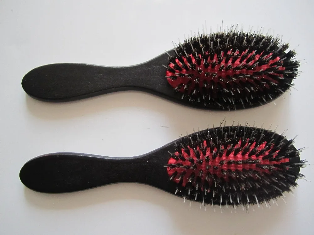 

2019 New Hair health care styling barber hair brush set massager natural wild boar bristle Hair Extension loop Brush comb