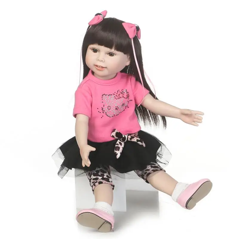 

Full vinyl princess babies American princess 45cm BJD bebes reborn menina bonecas children gift toy dolls