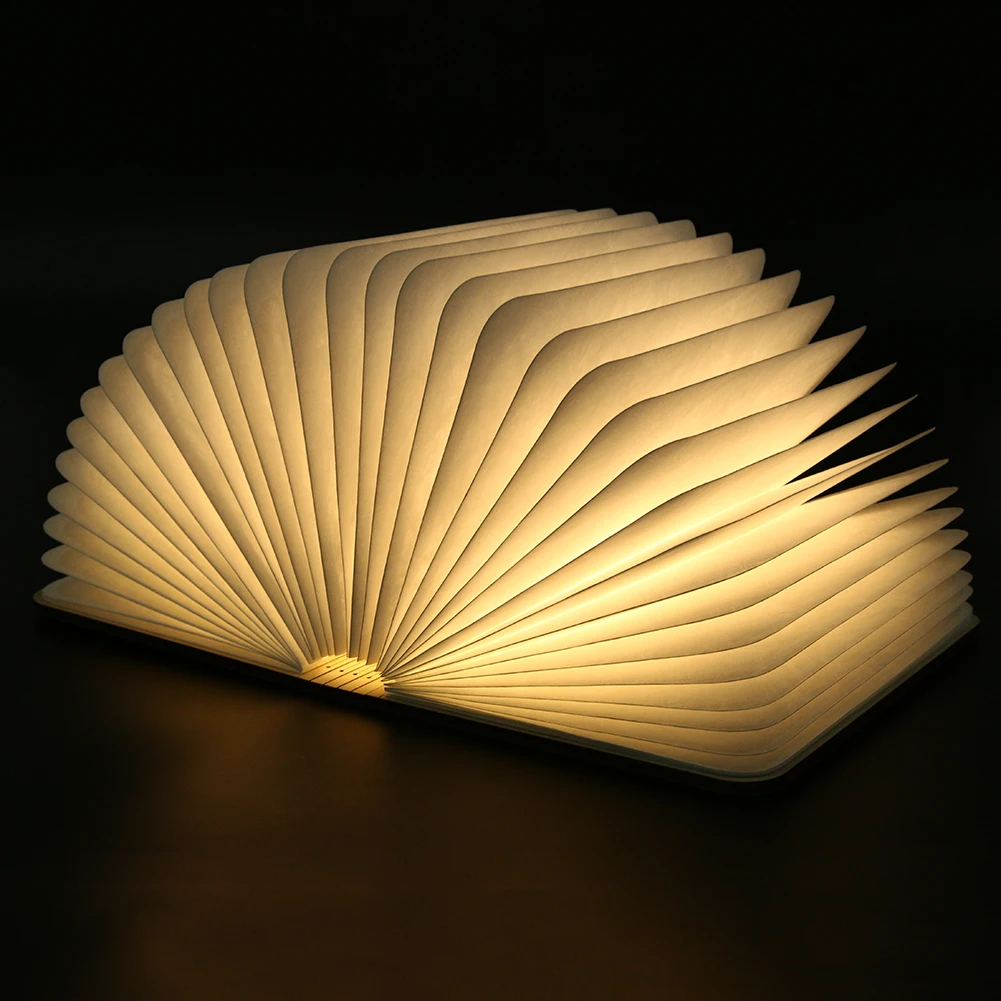 Книжная форма деревянная складная лампа перезаряжаемый ночной Светильник USB Перезаряжаемый светодиодный складной светильник книга креативный модный подарок настольная лампа