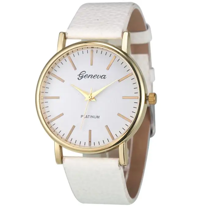 

Women Watch Top Fashion Brand Female Clock Gold Case Leather Strap Waterproof Wristwatches Hot Sale 2017 Ladies Wrist Watches