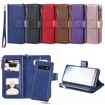 

Multi Card Holder Wallet Case For Samsung Galaxy S10 S10E S9 S8 Plus Note 9 8 Phone Flip Cover For iphone XR XS Max 5S 6 6S 7 8