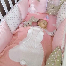 Cute Baby Blankets Infant Kids Rabbit Soft Warm Wool Swaddle Kids Bath Towel Lovely Newborn Baby Bedding Props Baby Blankets
