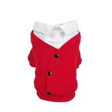 Весенняя футболка с бантиком и отворотом для собак, пальто, одежда для кошек, костюм, Apperal