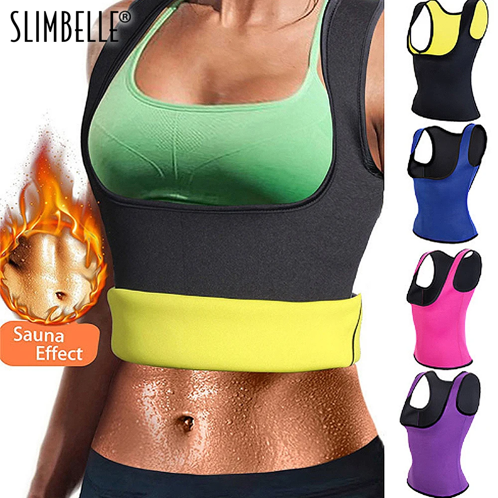 

Plus Size Women Neoprene Sweat Sauna Body Shaper Vest Waist Trainer Slimming Vest Shaperwear Weight Loss Waist Corset Top