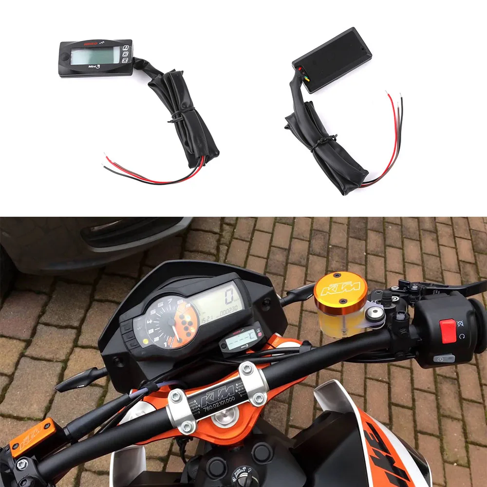 

Universal Motorcycle Multi-Function Mini 3 Digital Air Temperature Thermometer Voltmeter Time Water Meter Gauge For KOSO