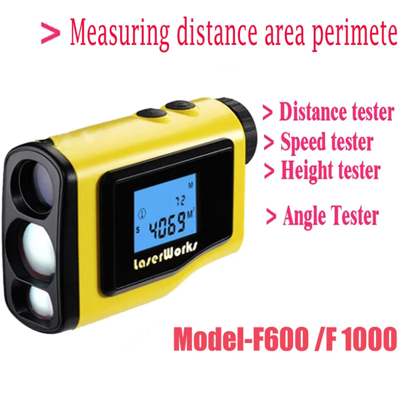 Golf Rangefinder binoculars sports tools 600m 1000m Measuring distance area perimeter Golf Slope Velocimetry Tester range finder