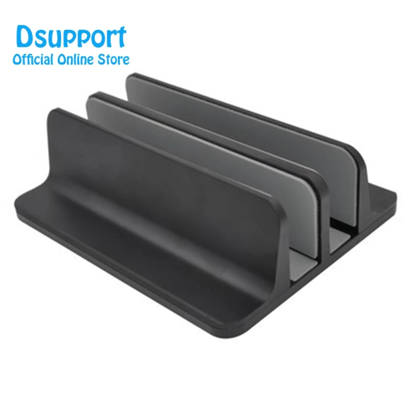 Vertical Laptop Stand 2 in 1 Design Desktop Space Saving Holder Thickness Adjustable Dock Suit for All MacBook/Surface/Samsung Vertical Laptop Stand 2 in 1 Design Desktop Space Saving Holder Thickness Adjustable Dock Suit for All MacBook/Surface/Samsung