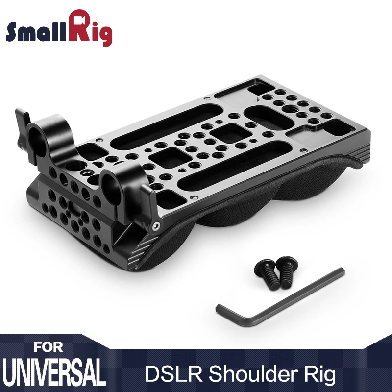 SmallRig DSLR Universal Shoulder Pad with 15mm RailBlock Memory Foam Light Weight Camera Shoulder K
