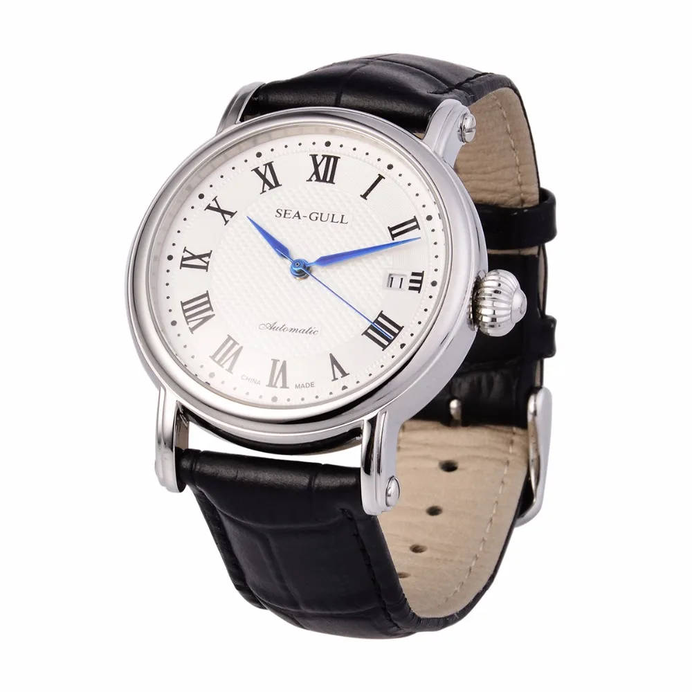 

Leisure Automatic Mechanical Genuine Leather Waterproof Watch with Rome Digital Business for Various Occasions M186S