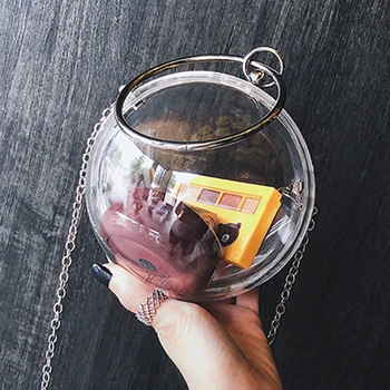 

Evening Ball Clutch Women Transparent Bag Clear Pvc Purses Plastic Handbag Silver Chain Shoulder Bag 2020 Red White Day Clutches