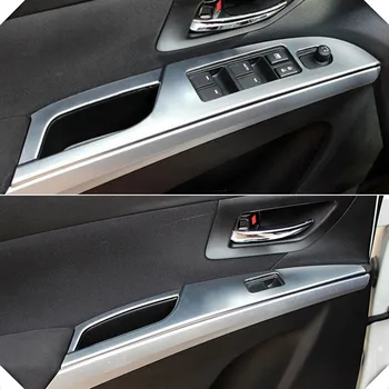 

Fit for Suzuki SX4 S-Cross 2014-2020 Car Accessories ABS Matte Silver Door Armrest Window Lift Switch Cover Trim 4pcs Left Hand