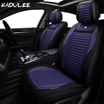 

KADULEE flax Universal Auto car seat cover For seat ibiza leon 2 fr altea ateca car accessories car styling SEAT protector