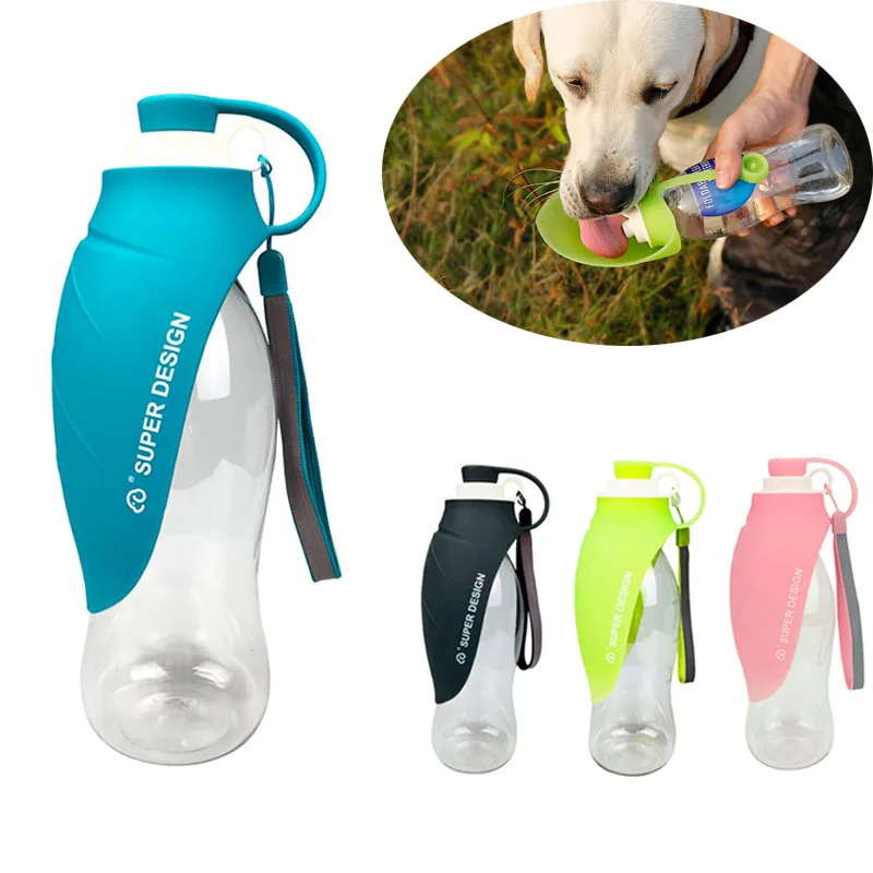 

580ml Portable Pet Dog Water Bottle For Walking Soft Silicone Leaf Travel Dog Bowl Puppy Cat Drinking Bottle Pet Water Dispenser