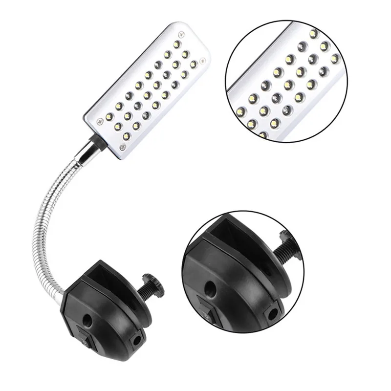 

5pcs/lot New LED Aquarium Fish Tank Clip Light 24-led White & Blue Light with plug