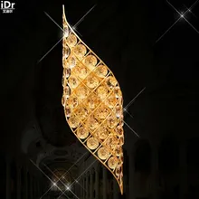 European minimalist bedroom living room Crystal Gold led wall lamps bedside lamp wall lamp hotel Wall