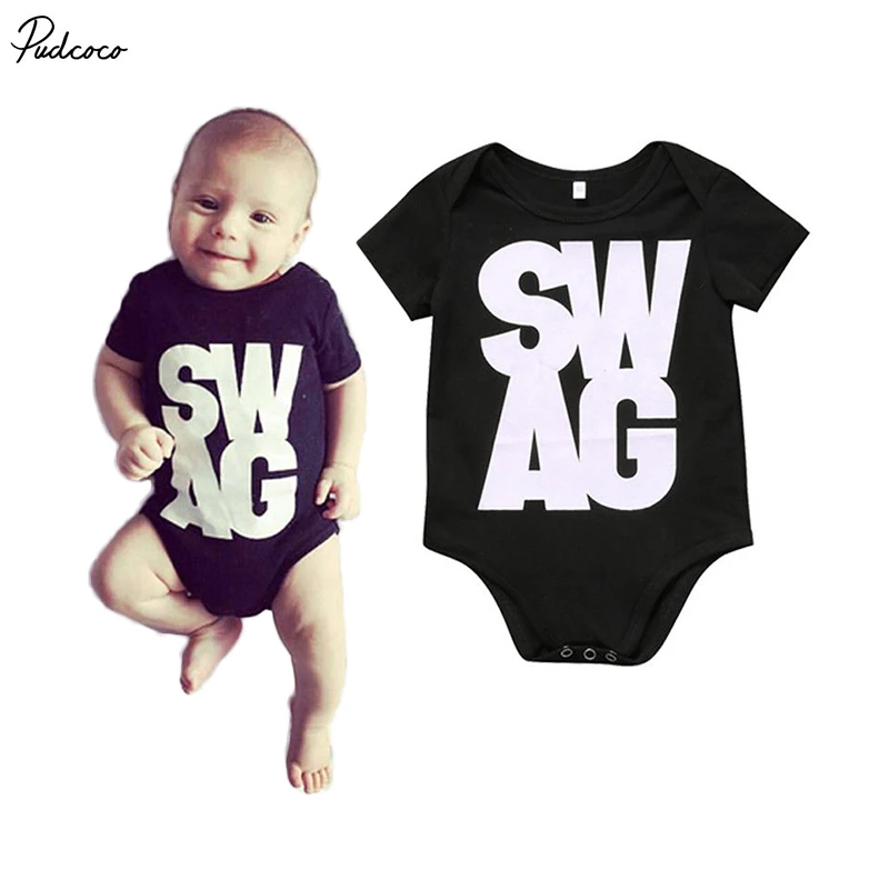 

2018 summer Cotton Romper Infant Kids Baby Boy Girl SWAG Romper Jumpsuit Sunsuit Outfits Set One-pieces