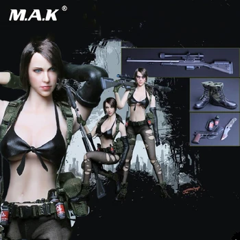 

For collection 1/6 Sexy Sniper head and clothing set with Military Sniper rifl model for Female santan color seamless body