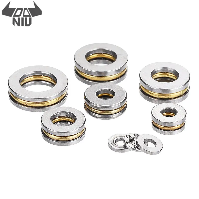 

DANIU 5Pcs/set Flat Thrust Ball Bearing ID. 2.5/3/4/6/7/8mm Mini Miniature Bearings F25-6/ F3-8/ F4-10/ F6-12 /F7-13 /F8-14