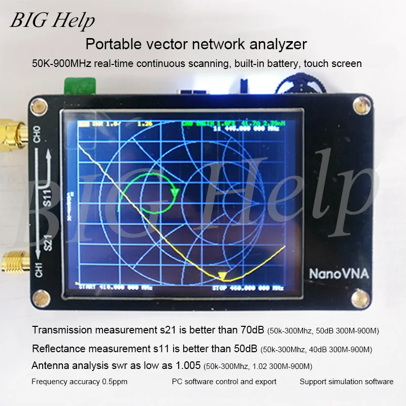 NanoVNA Nano VNA векторный сетевой анализатор антенный анализатор стоящая волна