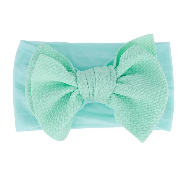2019 Baby Accessories Infant Baby Girl Cute Bow Headband Newborn Solid Headwear Headdress Nylon Elastic Hair Band Gifts Props cheap baby accessories	 Baby Accessories